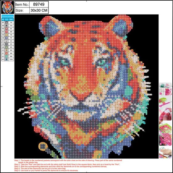 CENTRUM Diamond Painting 30x30 cm  Tiger