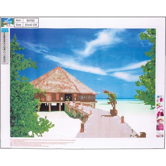 Centrum Diamond Painting 40x50 cm  Strand med hus