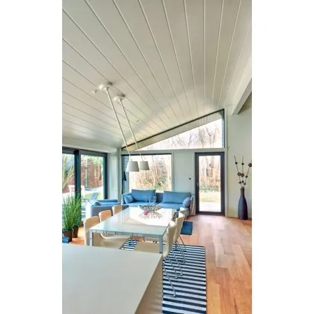 Huntonit Panelboard Wood 11x180x2400 mm, hvid træstruktur