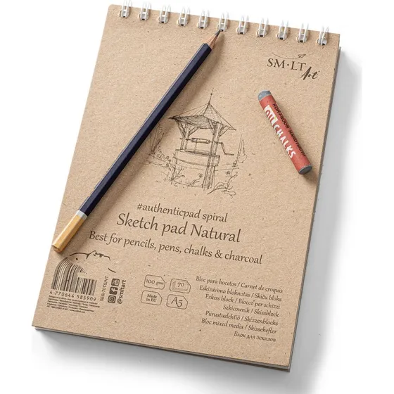 Natural Tegneblok Skitse A5 100 g