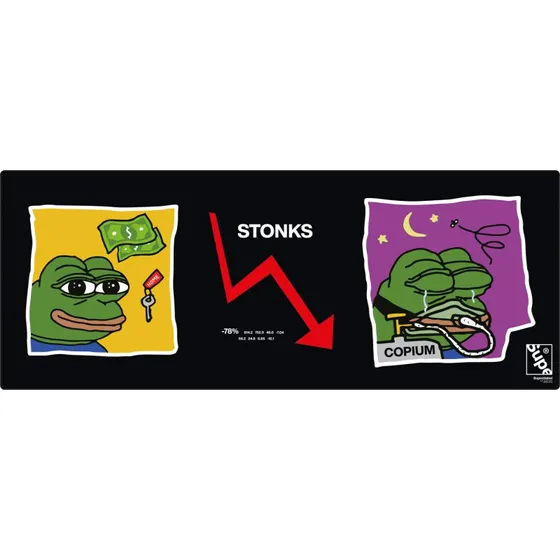 SUPE Deskmat Stonks 92x36 cm