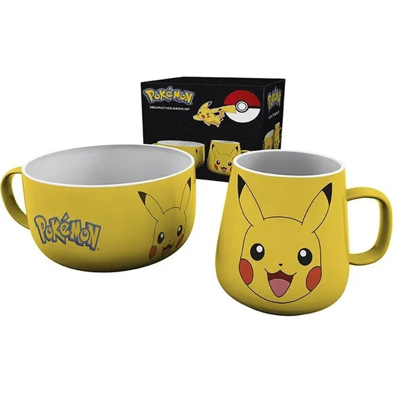 ABYstyle Pokémon morgenmadssæt – Pikachu (skål 29oz, krus 13oz)