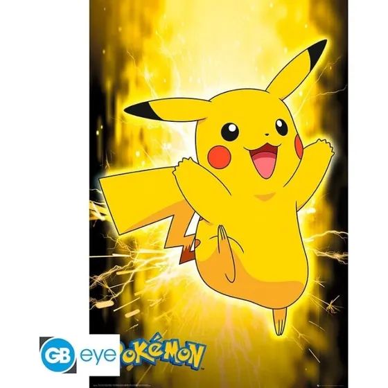 Abysse POKEMON Plakat Maxi 91,5x61 cm - Pikachu Neon