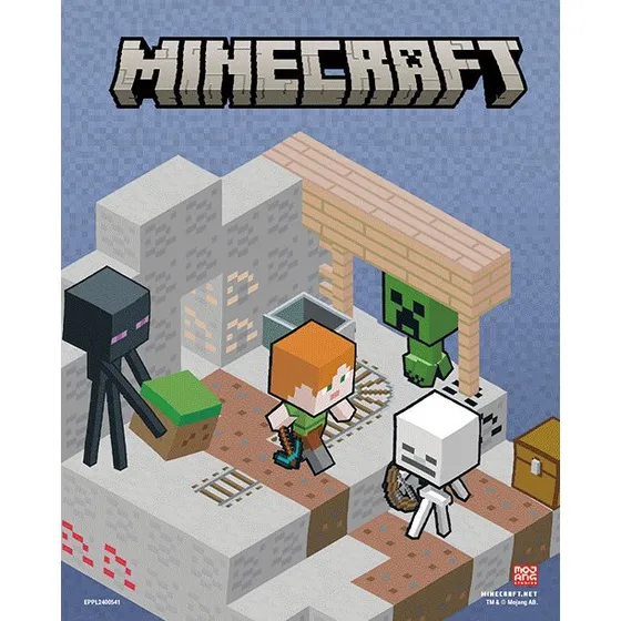 Pyramid Minecraft Lenticular-plakat 20x30 cm