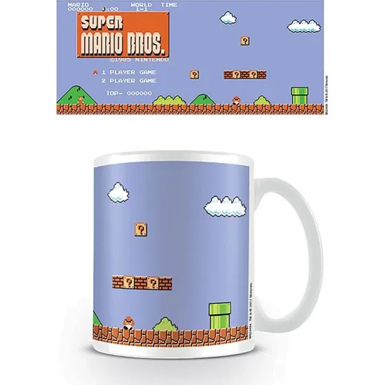 Nintendo Super Mario Retro Title krus 315 ml - hvid