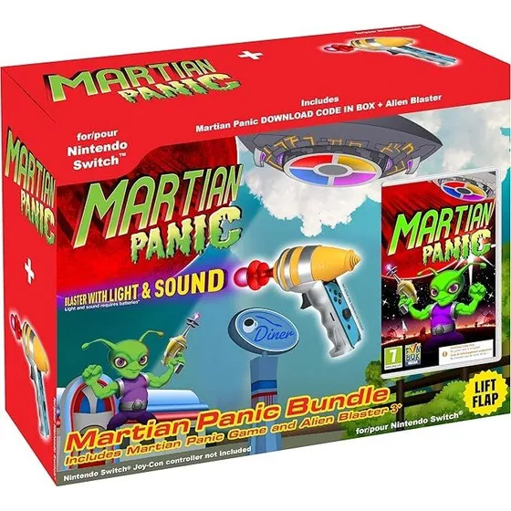 Martian Panic - Bundle til Nintendo Switch (spil + blaster)
