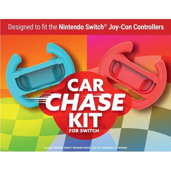 Excalibur Games Car Chase Kit til Nintendo Switch (Neon rød & blå)
