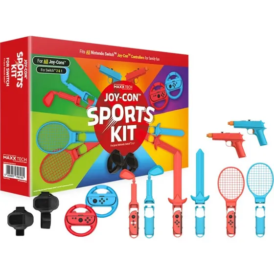 MAXX TECH Joy-Con Sports Kit 12-i-1 til Nintendo Switch (1 & 2)