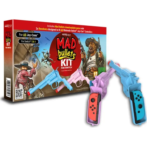 Maxx Tech Mad Bullets CIB til Nintendo Switch 2 & 1