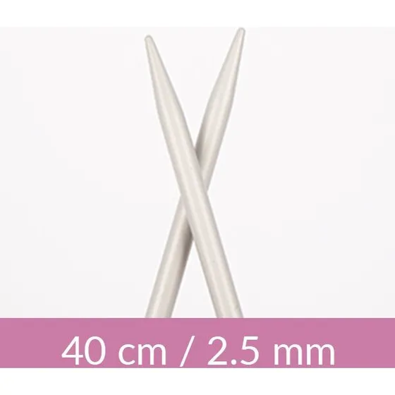 Drops Basic Rundpinde Aluminium 40 cm 2,50 mm (US 1½)