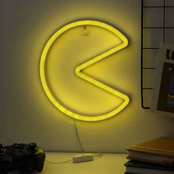 Paladone PAC-MAN LED neonlys til vg 21,5 cm  gul