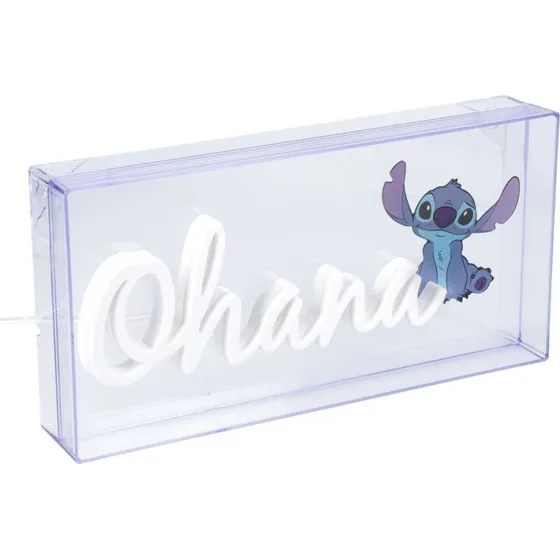 Paladone Stitch Ohana LED-neonlys 30×15 cm (blå)