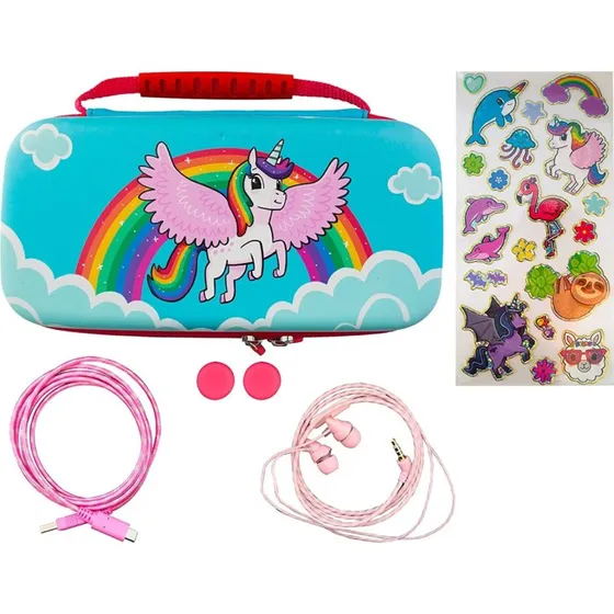 iMP TECH Over the Rainbow Unicorn 7-i-1 etui til Nintendo Switch