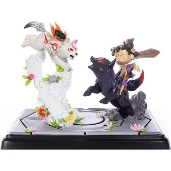 First 4 Figures Okamiden: Chibiterasu vs Dark Chibiterasu Statue
