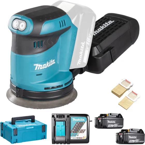 Makita DBO180RTJ 18V 5Ah excentersliber