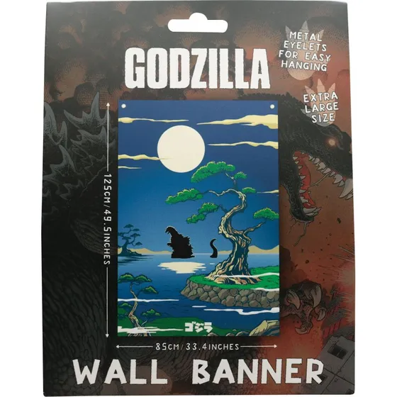 FaNaTtik Godzilla vgbanner 125 x 85 cm med metaljer
