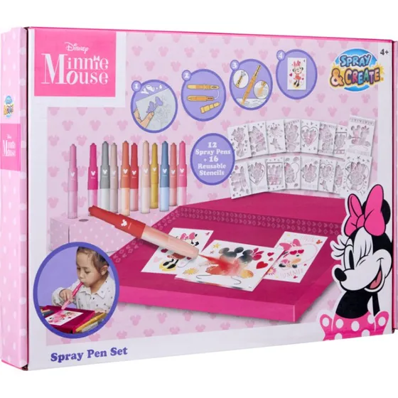 Canenco Minnie Mouse Blsepenne Deluxe st  12 farver, 16 stencils
