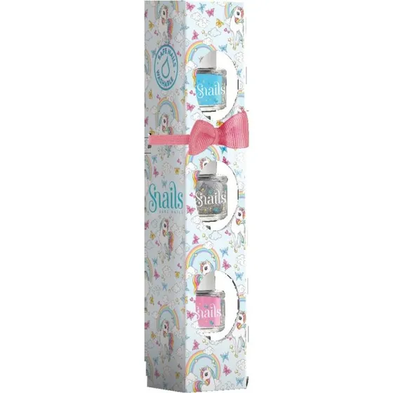 Snails Enhjrning  3 stk. vandbaseret neglelak til brn