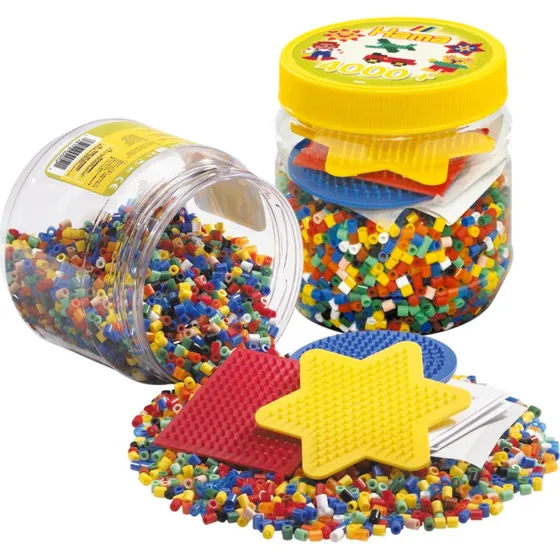 Hama perler 4.000 stk med 3 stiftplader (ass.)