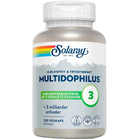 Solaray Multidophilus 3 mælkefri 100 kapsler