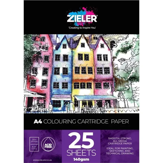 Zieler Tegneblok A4 140 g/m² - 25 ark