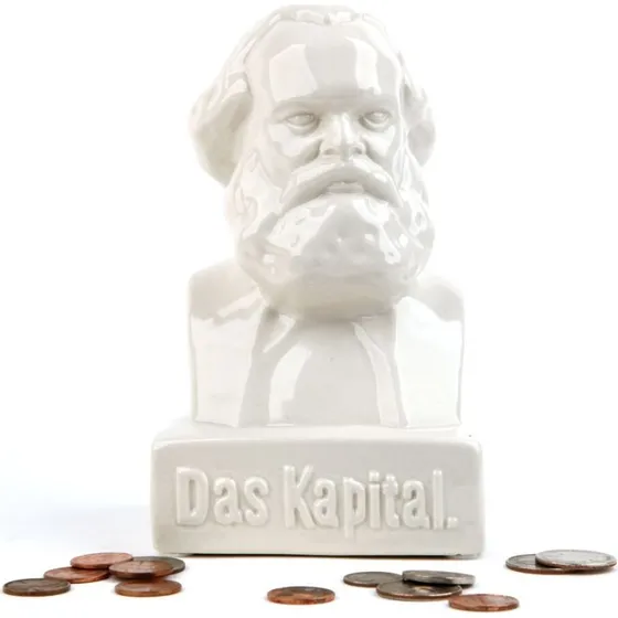 Kikkerland Das Kapital sparebøsse PB20 – hvid