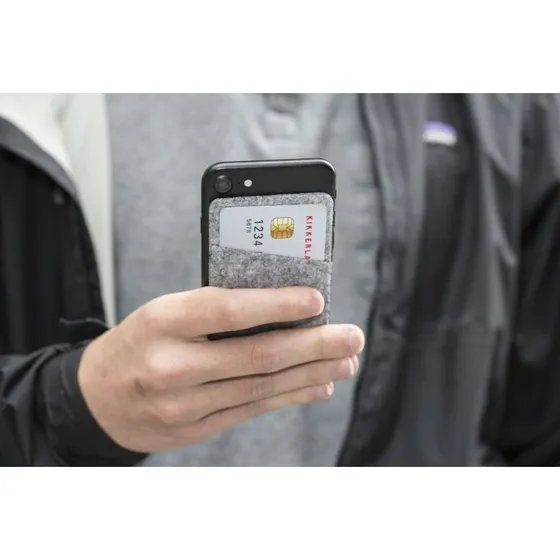 Kikkerland Felt Safe Slot (US170-A)  filt kortholder 2,4"x4"