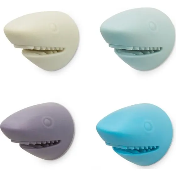 Kikkerland Cable Shark selvklbende kabelholdere, 4 stk