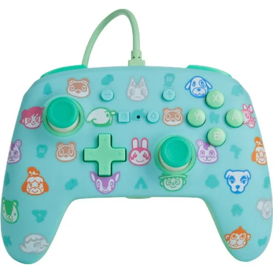 PowerA Nintendo Switch Wired Controller – Animal Crossing (Blå/Turkis)