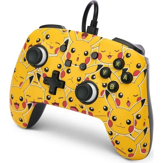 PowerA Nintendo Switch-kontroller, kablet - Pikachu (gul)