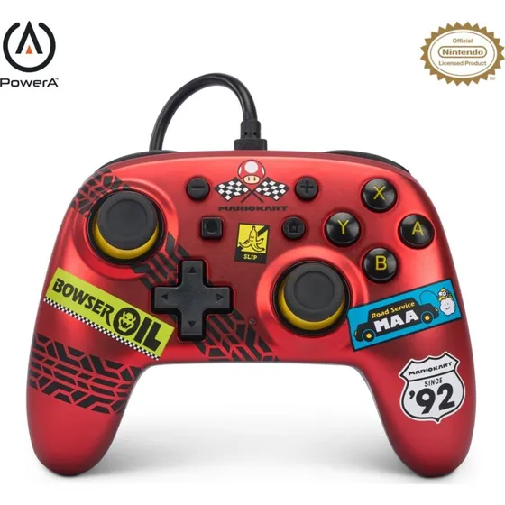 PowerA Nano kablet controller til Nintendo Switch – Mario Kart Racer Red