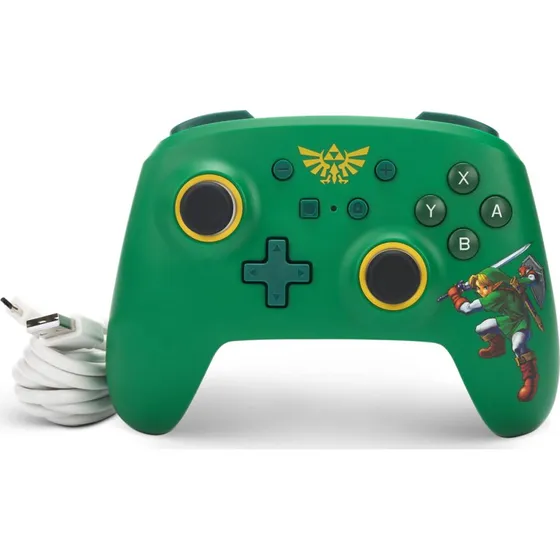PowerA Kablet Controller Hyrule Defender til Nintendo Switch / OLED (Grn/Gul)