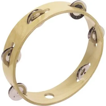 DiMavery DT-806 Tamburin 20 cm i træ (lys brun)