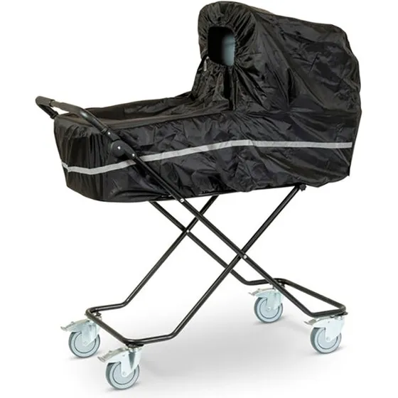 Regnslag Sort til krybbe – PVC-fri nylon 42x106 cm