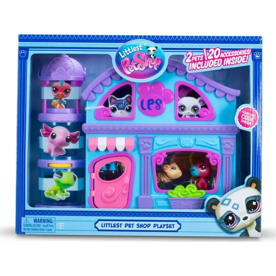 Littlest Pet Shop Efterårs-legesæt med 4 rum og tilbehør