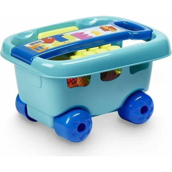 Ecoiffier Abrick Trkvogn med 30 klodser, multifarvet