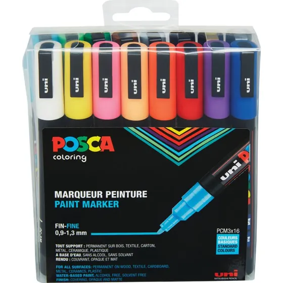 POSCA PC-1M tusser - 16 farver