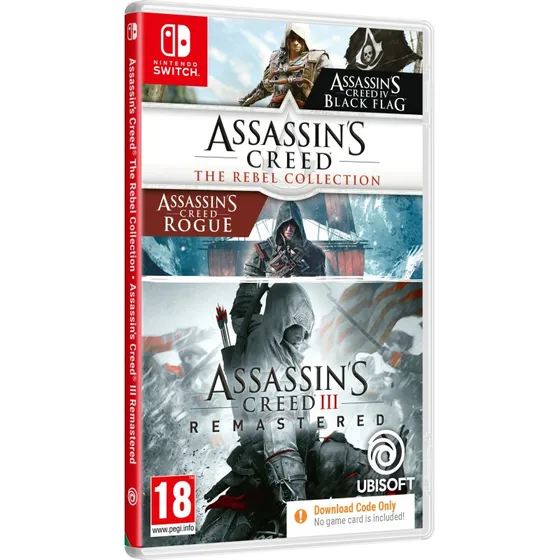 Assassin's Creed Bundle: Rebel Collection + AC III (kode i boks) - Switch