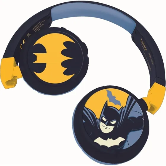 Lexibook Batman 2-i-1 Bluetooth 5.0 og kablede børnehovedtelefoner