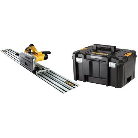 Dewalt DWS520KTR-QS dyksav 55 mm m/1,5m skinne & TSTAK