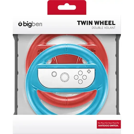 BigBen Switch Dual Wheel til JoyCon  2 stk. (Rd/Bl)