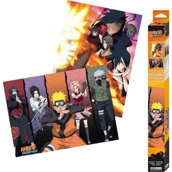 ABYstyle Naruto Shippuden Chibi plakater 2 stk (52x38 cm)