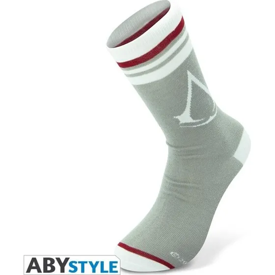 ABYstyle Assassin's Creed Crest Sokker - Gr/Hvid