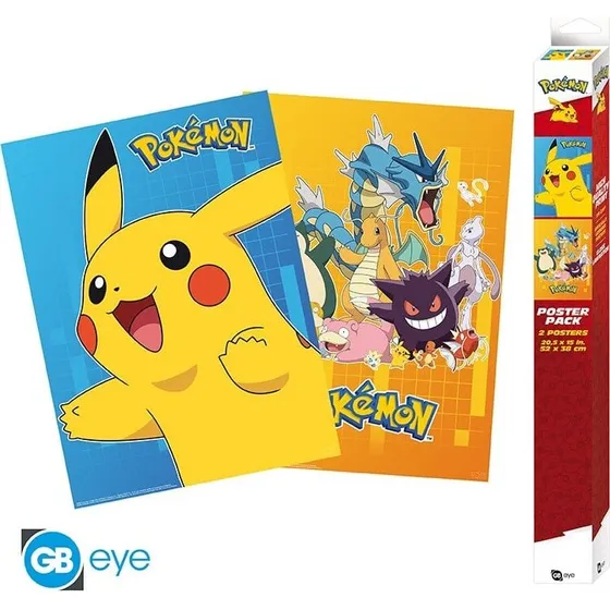 ABYstyle Chibi Pokmon Plakater 2 stk (52x38 cm)