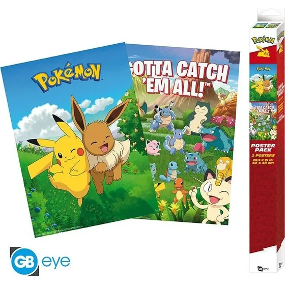 ABYstyle Pokmon Environments plakat 2 stk 52x38 cm