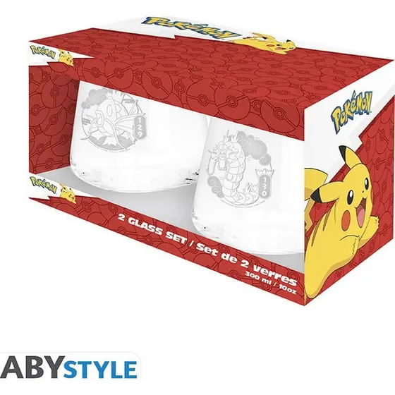 ABYstyle Pokmon glas st  Magikarp & Gyarados 2x300 ml
