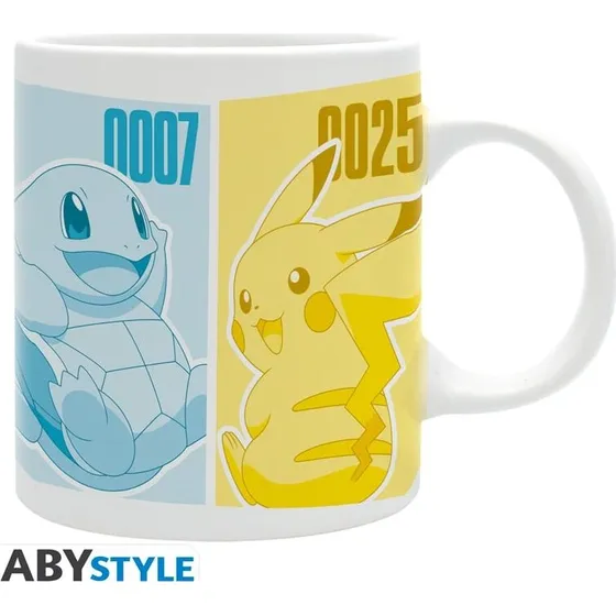 ABYstyle Pokémon-krus 320 ml - Pikachu & Kanto Starters
