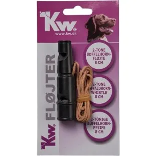 KW Benfløjte to-tonet, sort, stor (8 cm)