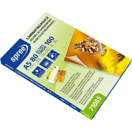 SPREE Lamineringslommer A5 100 stk – Blank