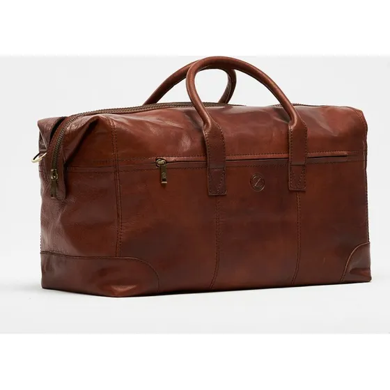 Saddler Metz Weekendtaske – Midbrun bøffellæder